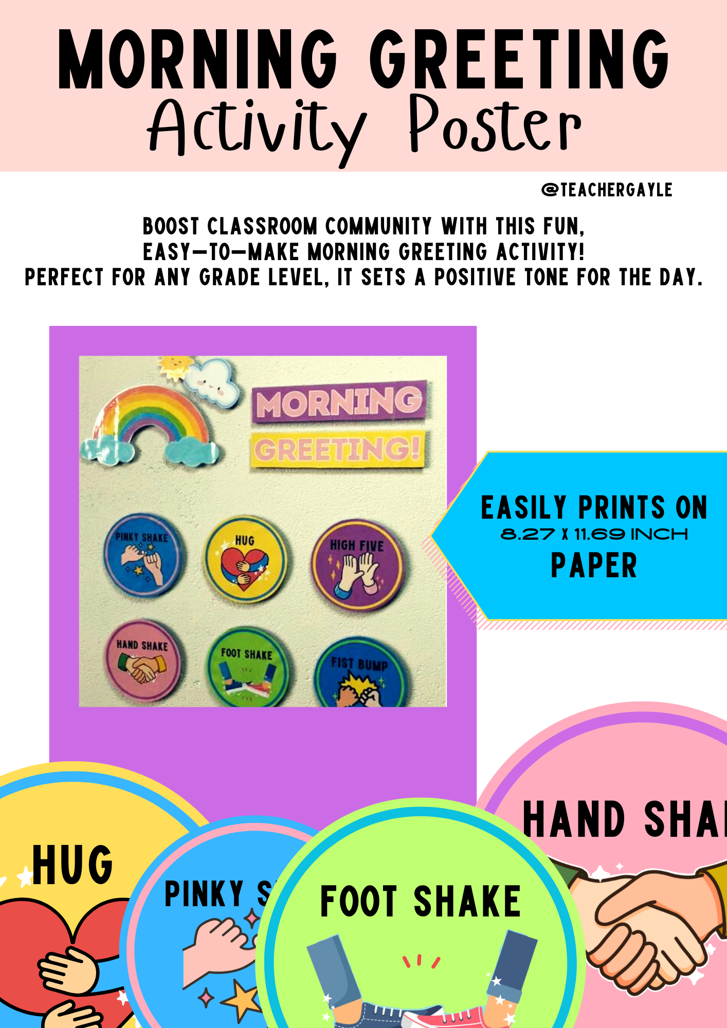 Morning Greeting Activity – Fun Classroom Decoration - Image 3