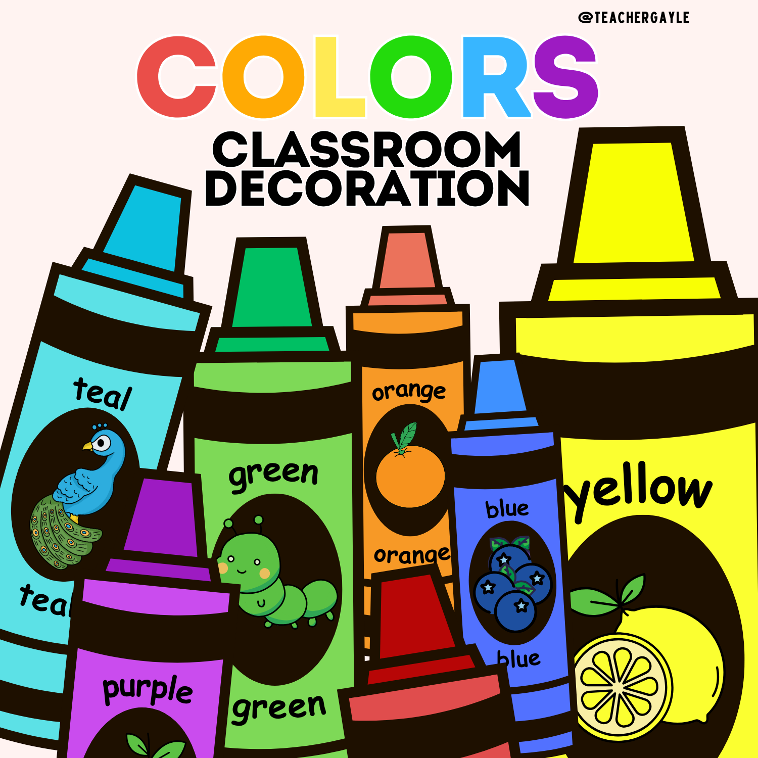 Crayon Color Crayon Posters – Classroom Decoration