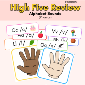 (Alphabet Sounds) - High Five Review Decoration