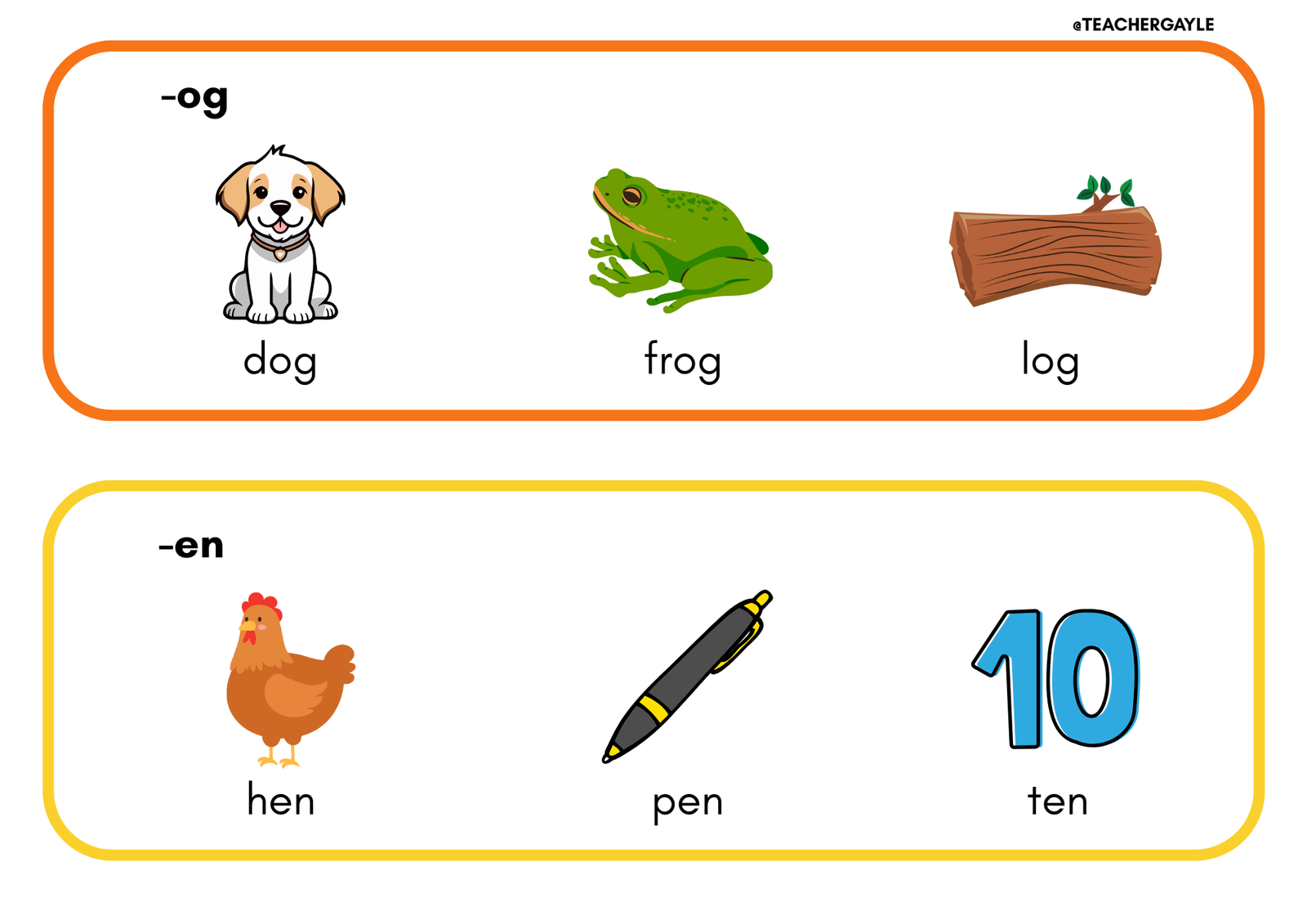 (Rhyming Words) - High Five Review Decoration - Image 5
