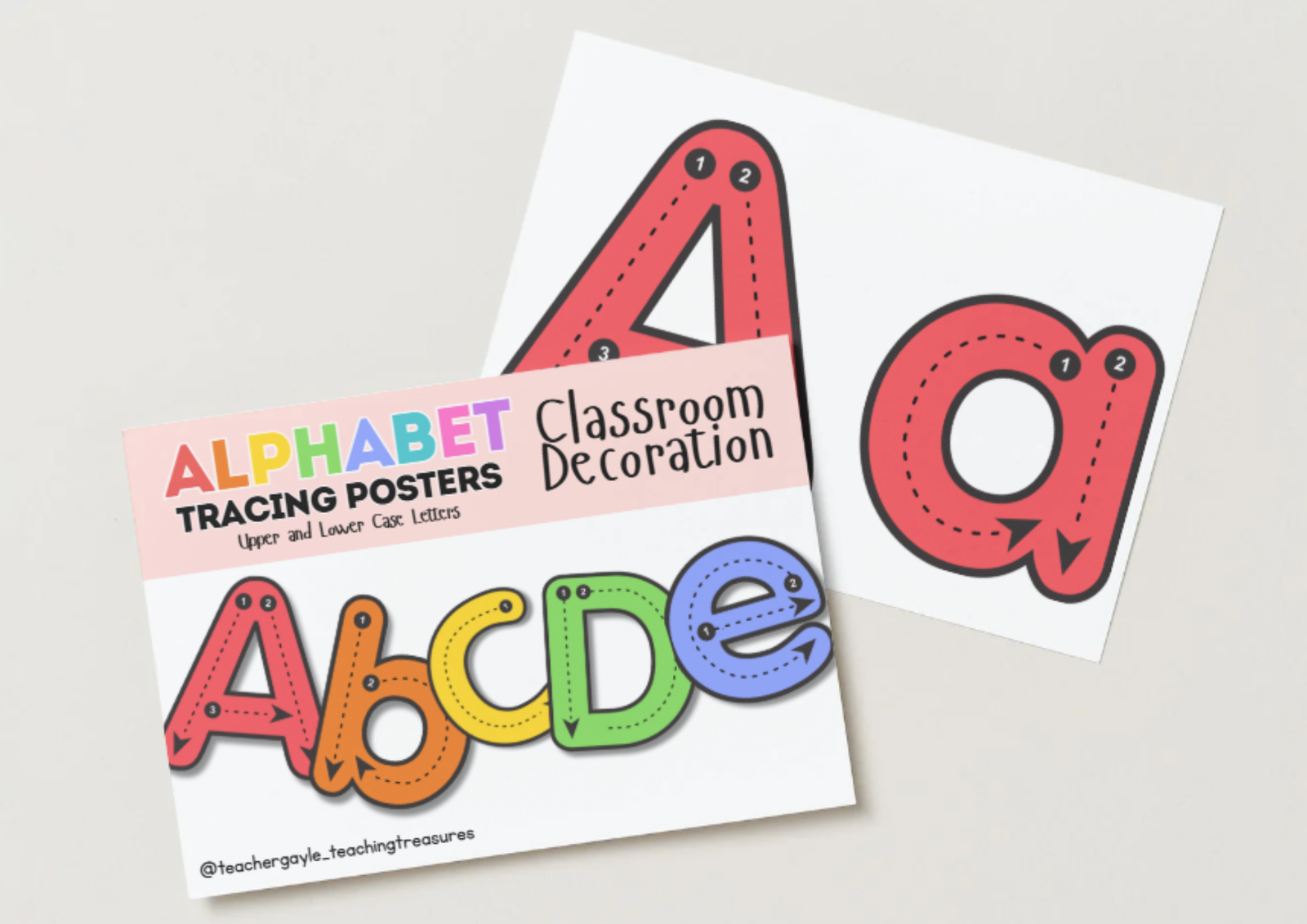 Alphabet Poster & Tracing Guide Bundle (Animal Edition) - Classroom Decoration - Image 2
