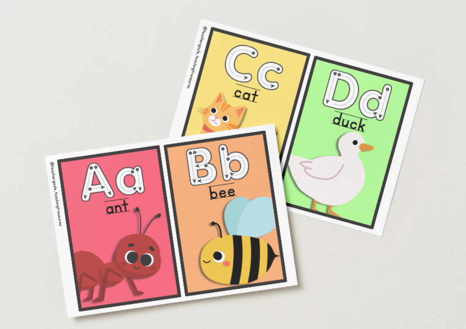 Alphabet Poster & Tracing Guide Bundle (Animal Edition) - Classroom Decoration - Image 3